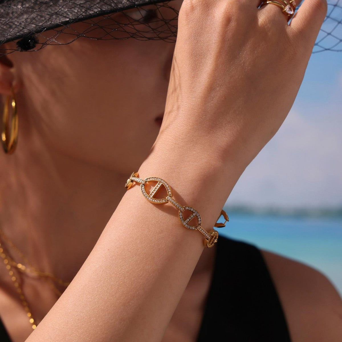 Planderful Genie 5A Zircon Geometric Bracelet For Women