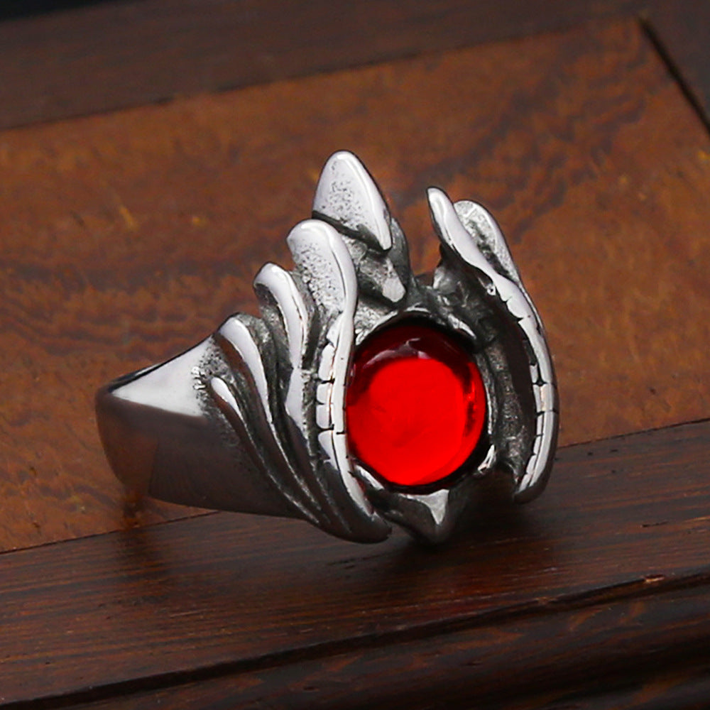 Punk Bird Stainless Steel Men's Ring