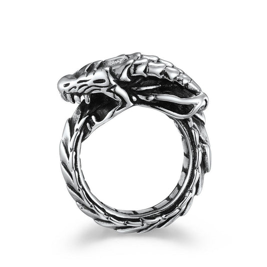 Gothic Stainless Steel Evil Dragon Ring – Punk Stainless Steel Direct product view