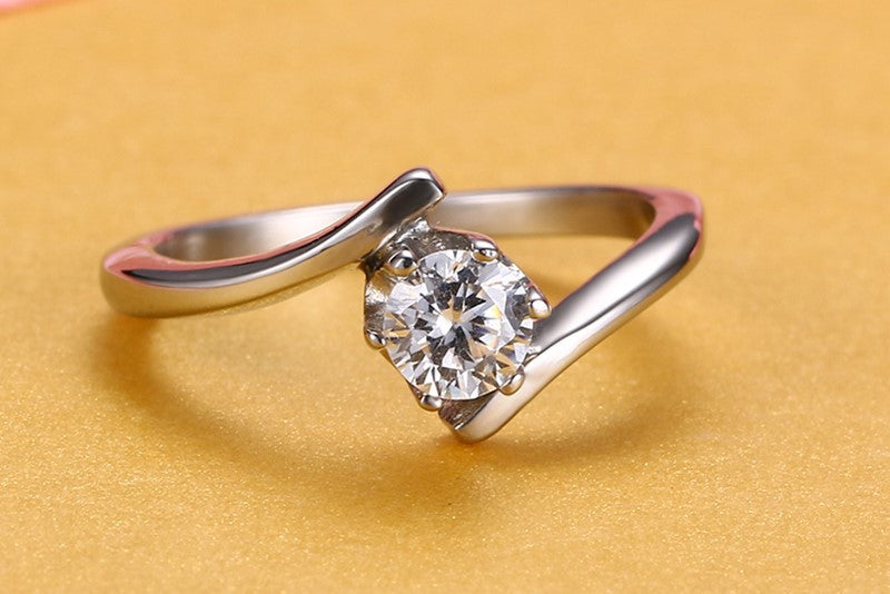 Korean Version Of Women's Ring Inlaid Zircon Fashionable