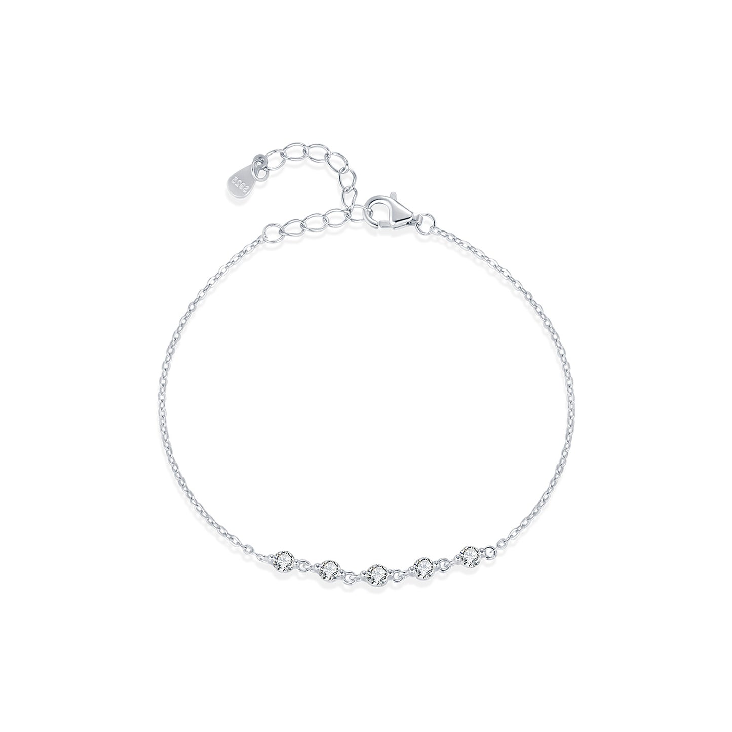 Planderful Everyday Genie Bracelet – Elegant Sterling Silver with Flash Zircon