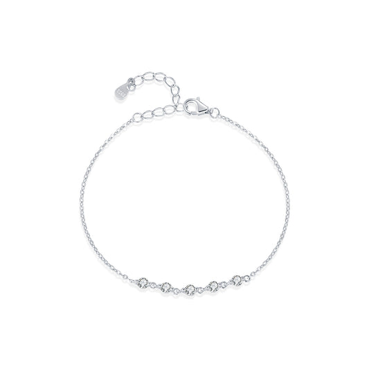 Planderful Everyday Genie Bracelet – Elegant Sterling Silver with Flash Zircon