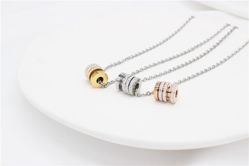 Zircon Bead Pendant For Women Elegant Inlaid Sparkle European American Style Planderful Everyday Genie