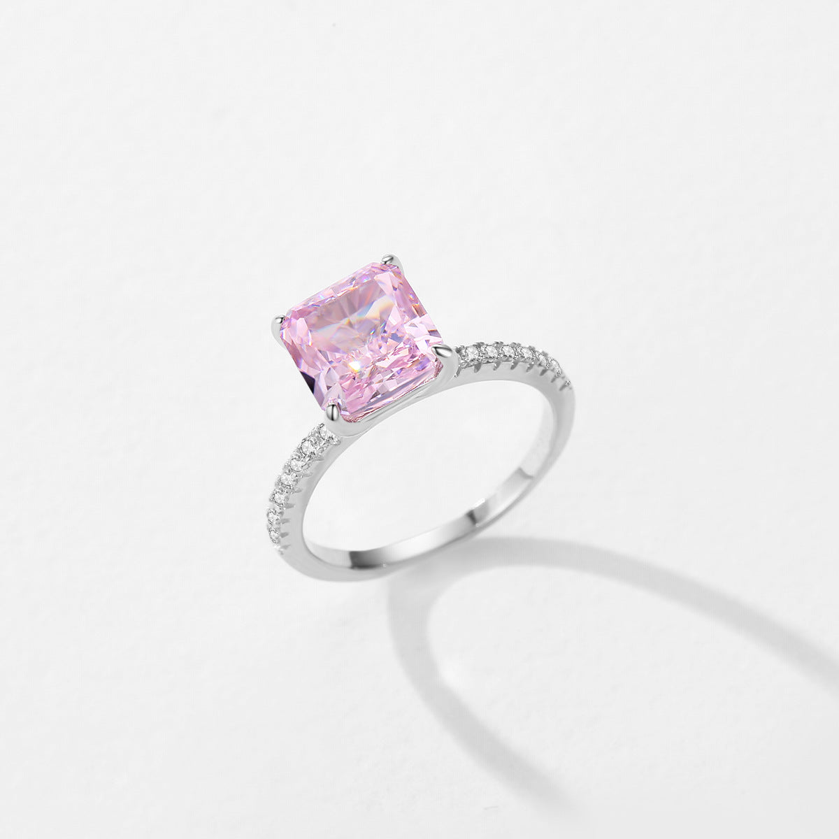 Everyday Genie Sterling Silver Zircon Ring for Women, Size 5-10