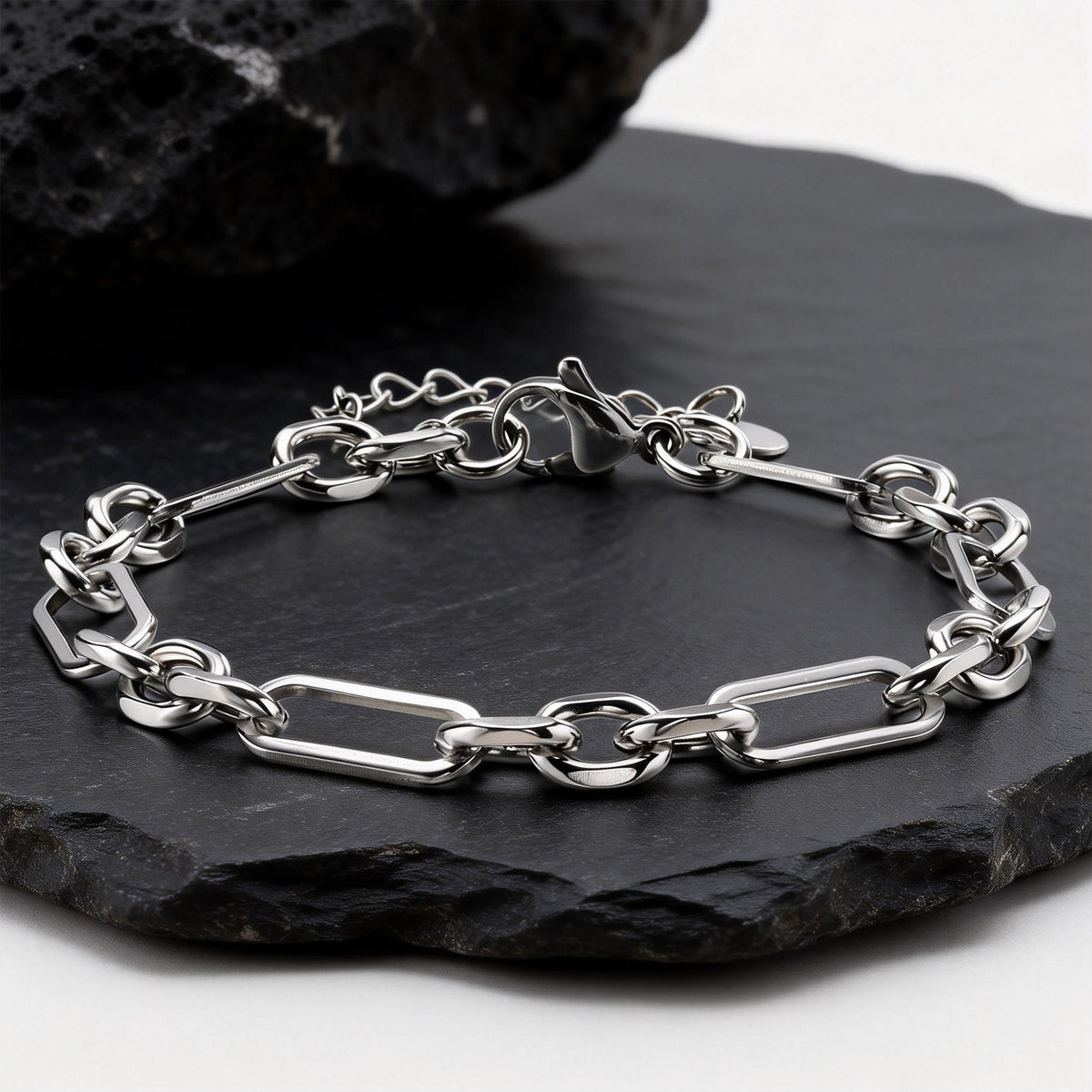 And Simple Joker Three Stainless Steel Bracelet for Men