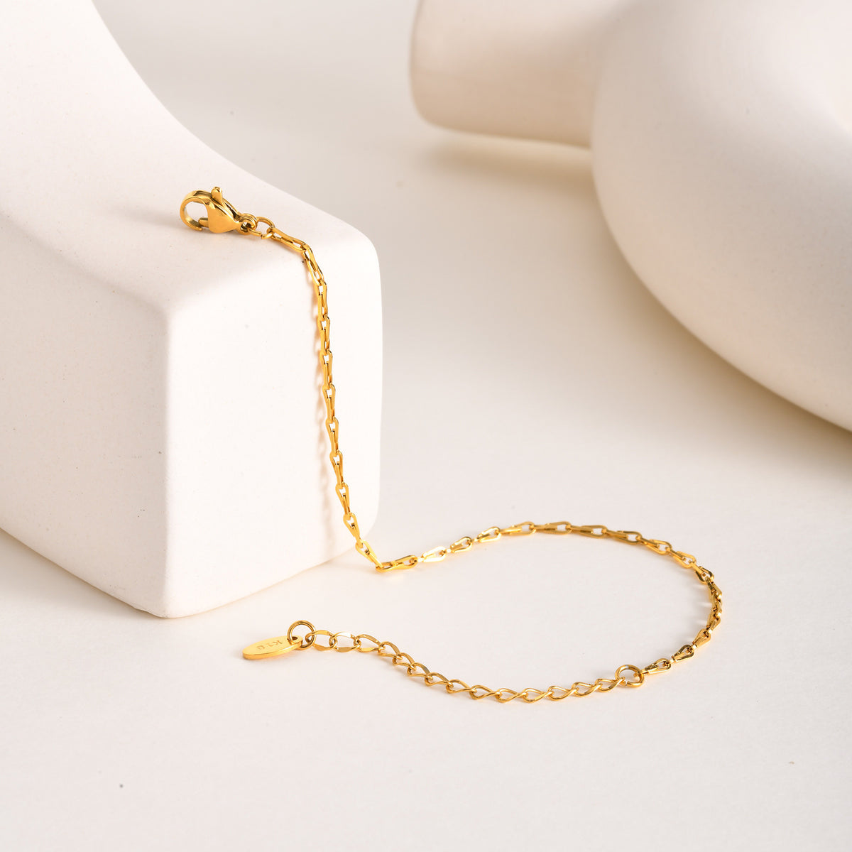 Handmade Chain Gold Stainless Steel Bracelet for Women