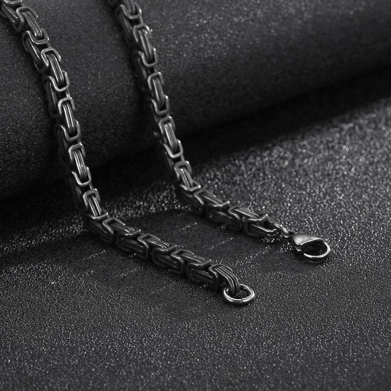 Stainless Steel Chain Clothing, Popular In Europe And The United States, Retro Boiled Necklace
