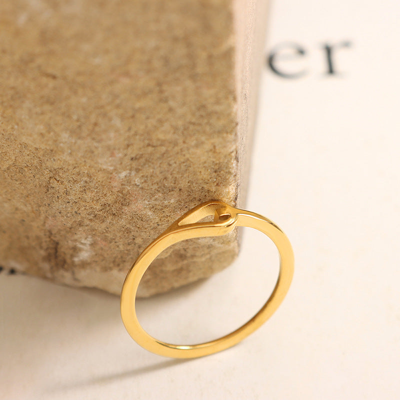 Exquisite Hollow Love Ring Plated with 18K Gold - Everyday Genie Collection