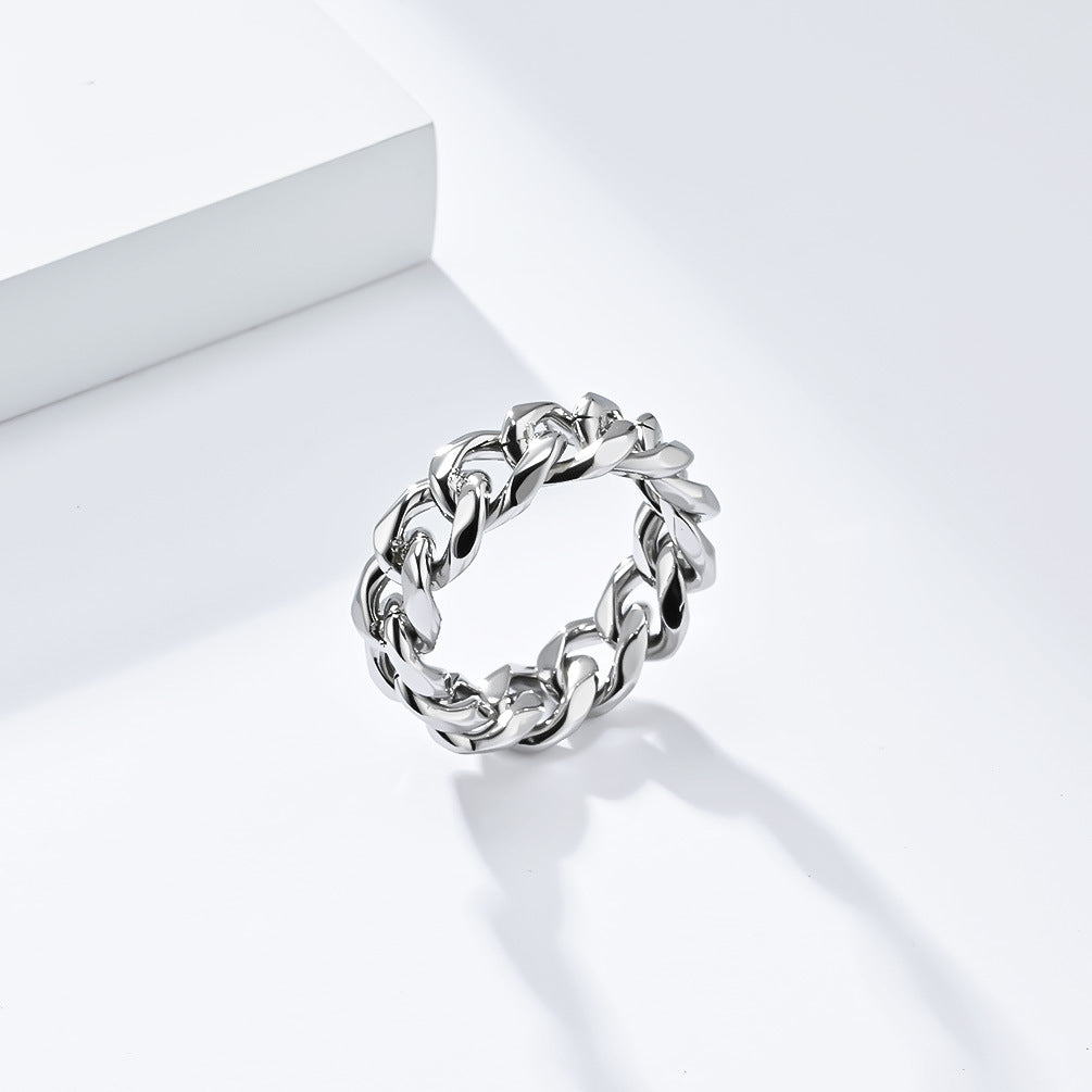 European And American High-End Stainless Steel Chain Ring