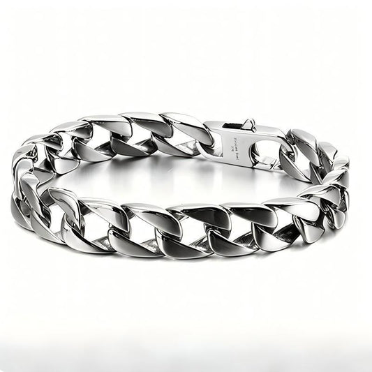 Bare Body 11mm Cuban Bracelet Casting Chain Stainless Steel Men's