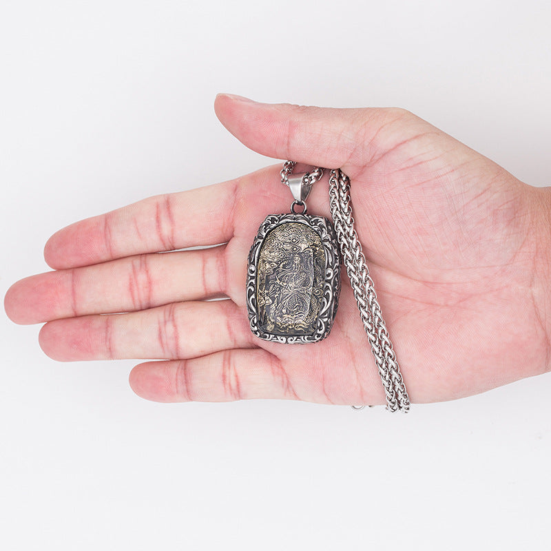Steel Necklace – Luxury Buddha Zodiac Pendant