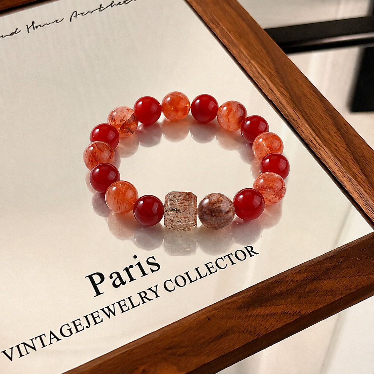Agate Crystal Floral Bracelet