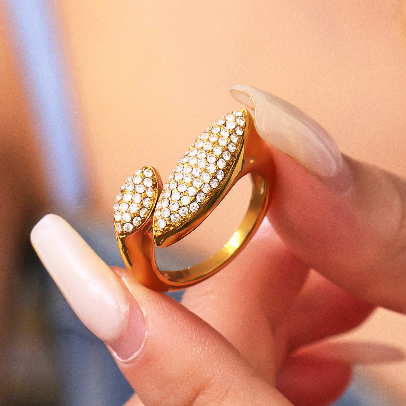 Planderful Genie Stainless Steel Zircon Ring Unisex