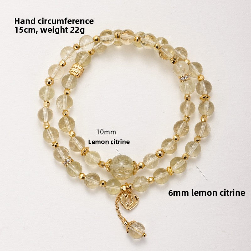 Citrine Crystal Heart Bracelet