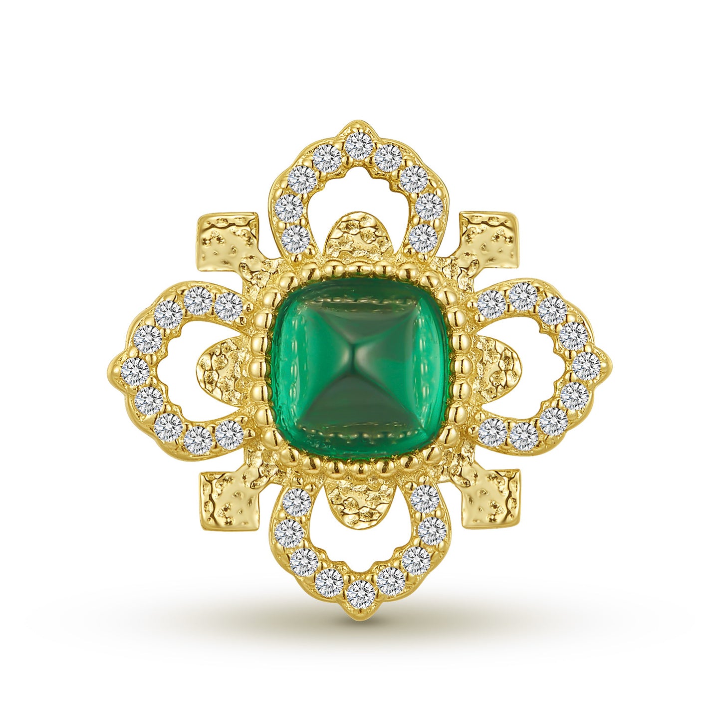 Planderful Creative Vintage Clover Necklace – Elegant Green Nano Inlay