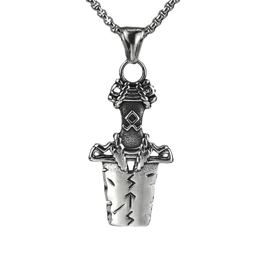 Nordic Vintage Viking Stainless Steel Men's Pendant Necklace