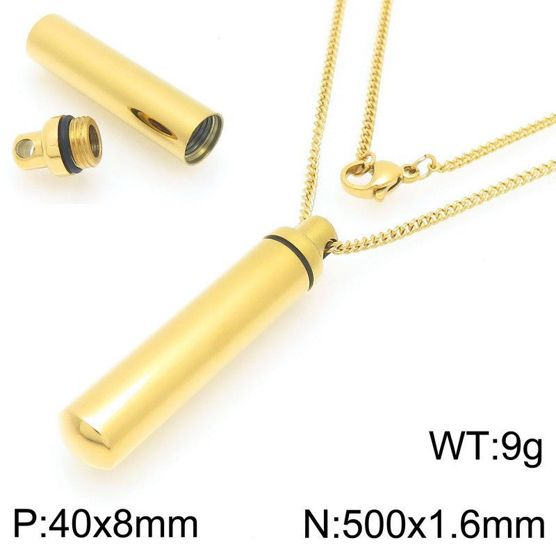 Planderful Perfume Bottle Pendant Openable Unisex Necklace