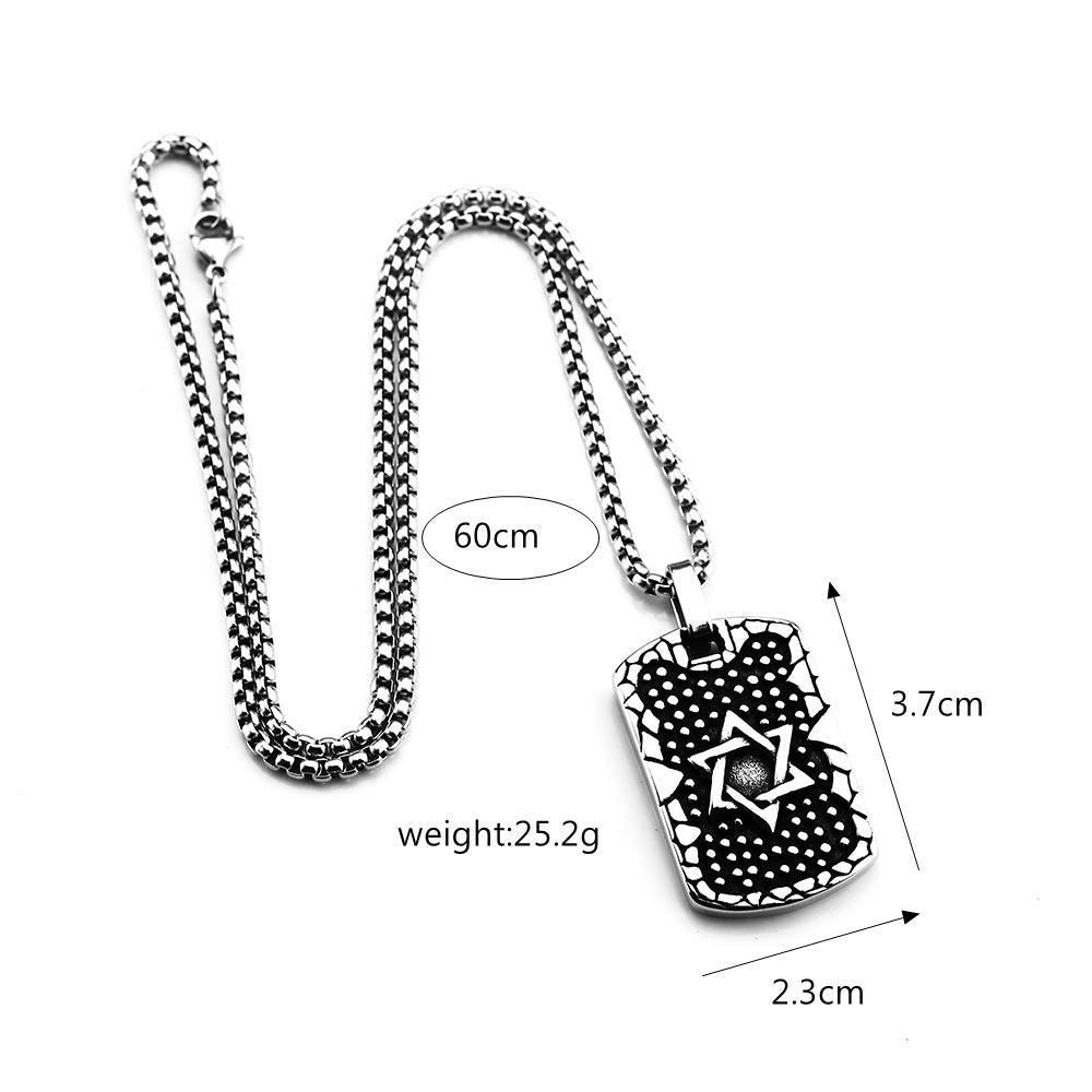 Vintage Stainless Steel Men's Pendant Necklace