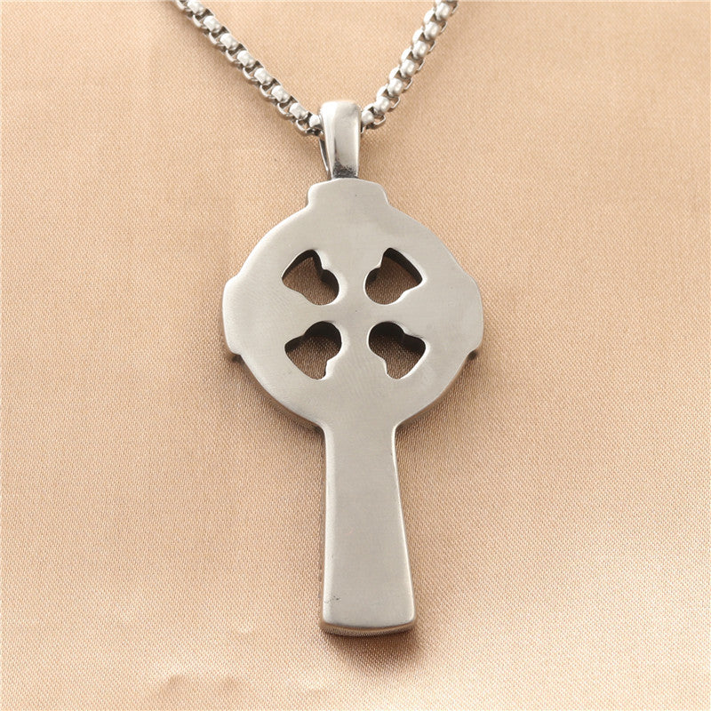 Titanium Steel Cross Pendant Personalized Punk Necklace