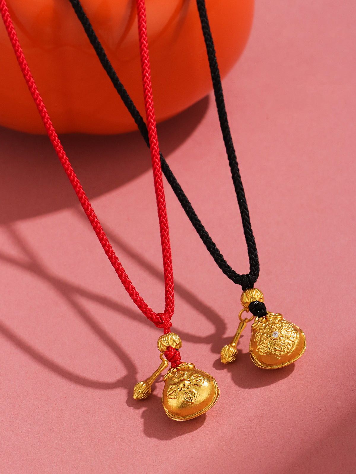 Gold-Tone Wooden Fish Pendant Necklace