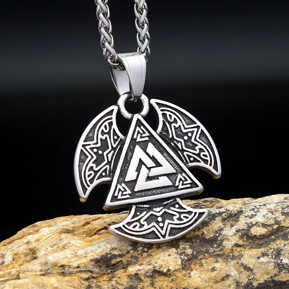 Vintage Viking Stainless Steel Men's Pendant Necklace