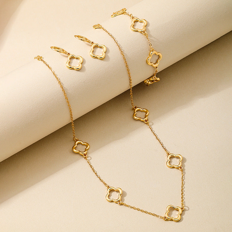 Planderful Vienna Verve Four-Leaf Clover Jewelry Set