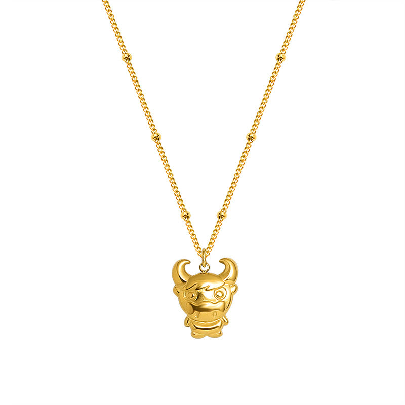 French Chic 18K Gold-Plated Calf Necklace - Luxury Fashion Jewelry