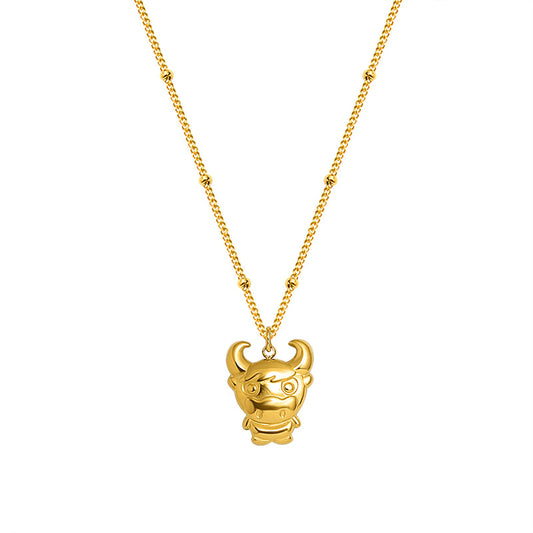 French Chic 18K Gold-Plated Calf Necklace - Luxury Fashion Jewelry