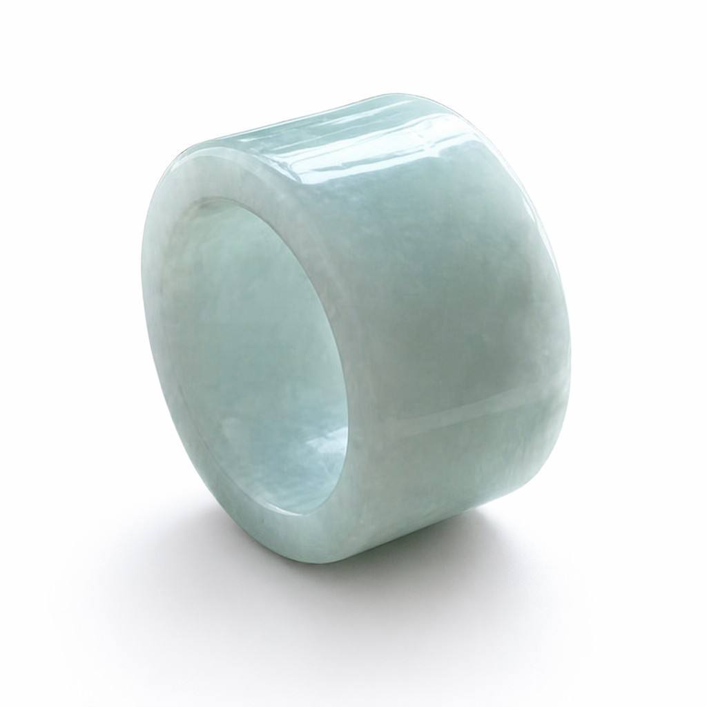 Jadeite Straight-Edge Band Ring