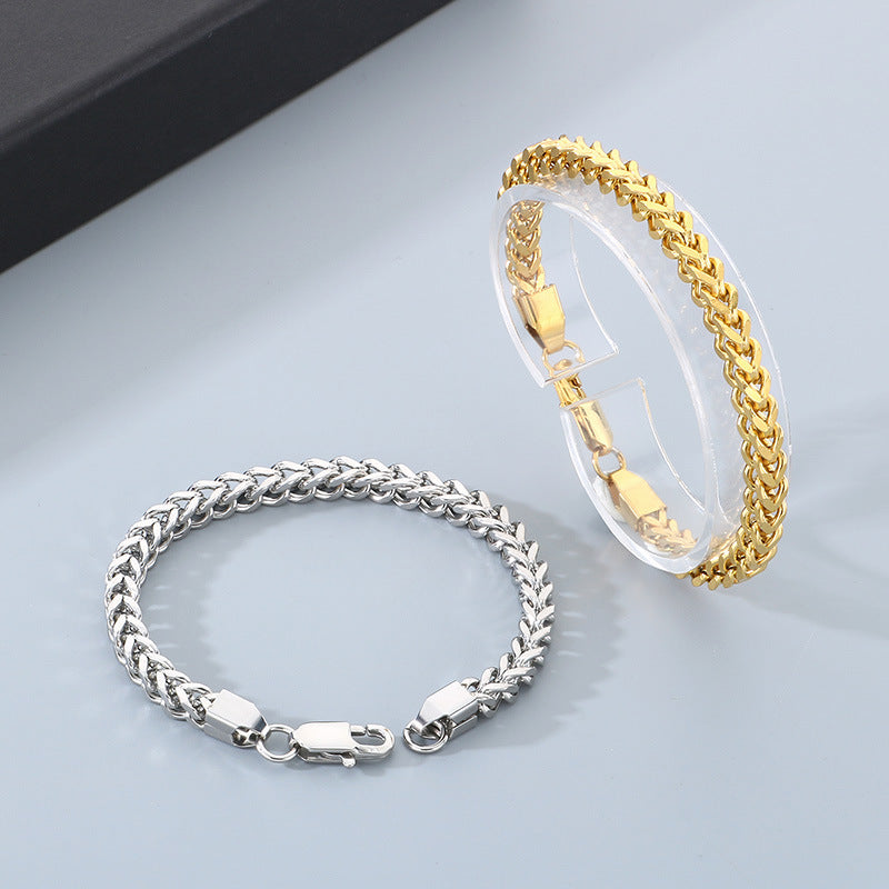 Planderful Stainless Steel Chain Bracelet For Men High End