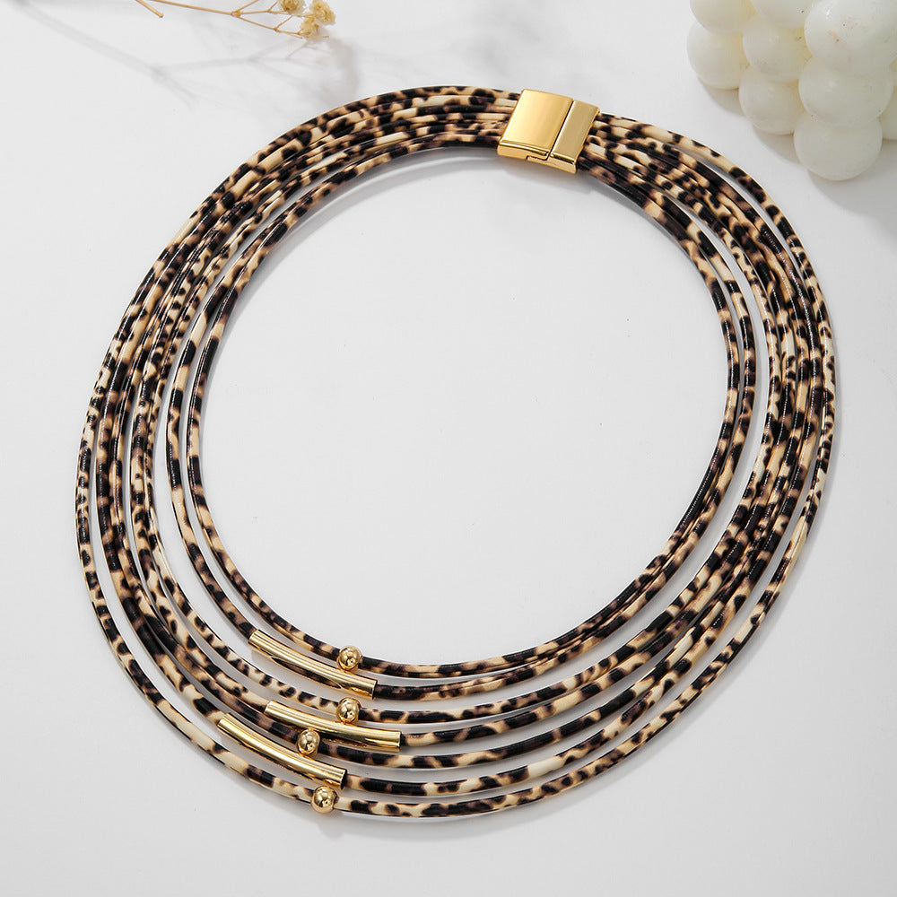Planderful Savanna Rhythms Necklace – Stylish Multi-Layered Design