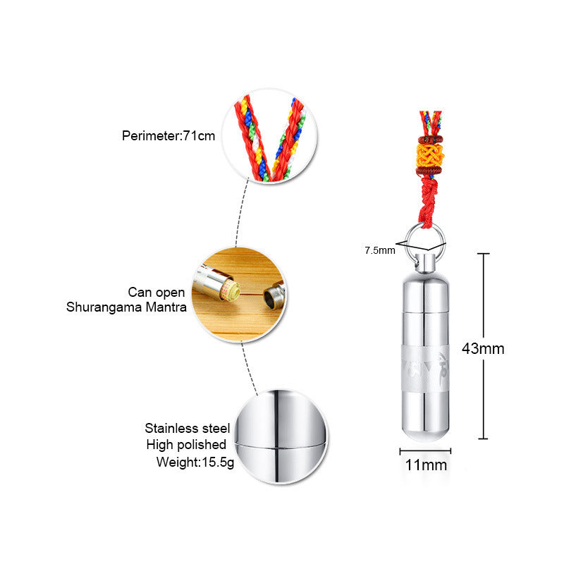 Pendant Stainless Steel Braided Rope Necklace for Men and Women