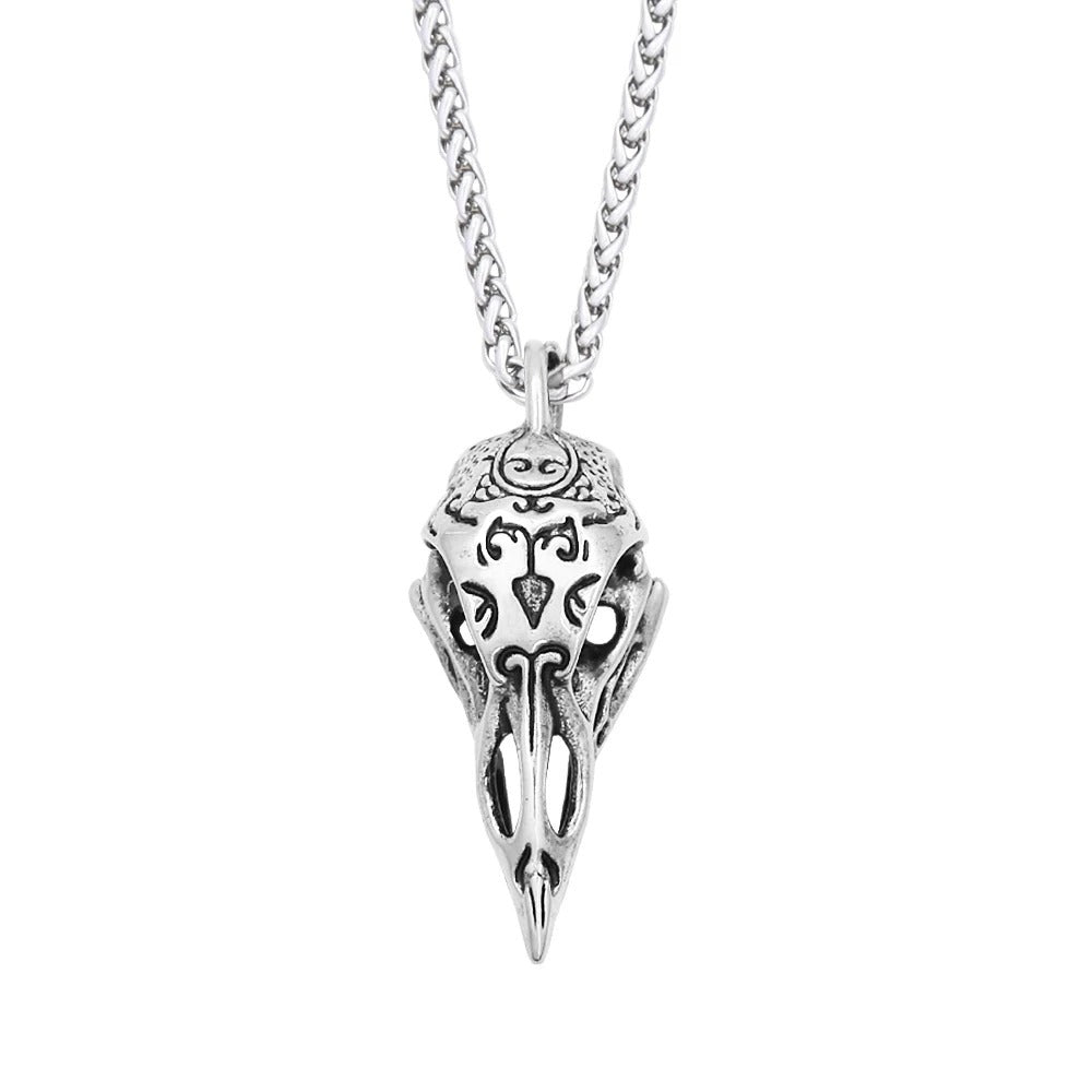 Punk Skull Viking Stainless Steel Pendant Necklace