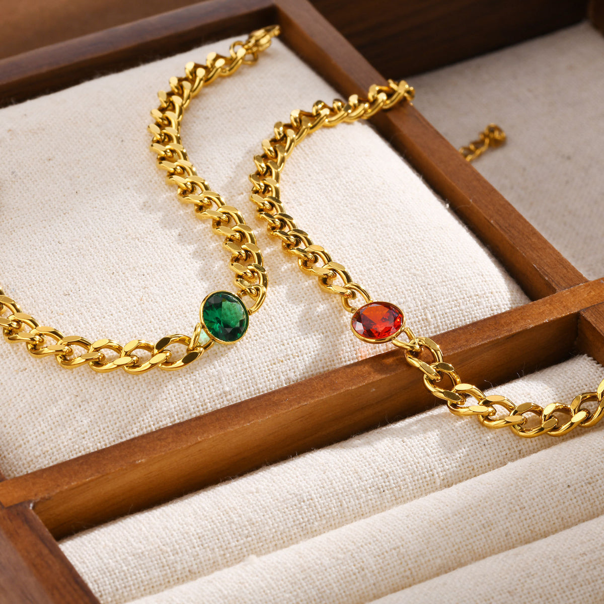 Zircon Cuban Chain Stainless Steel Bracelet