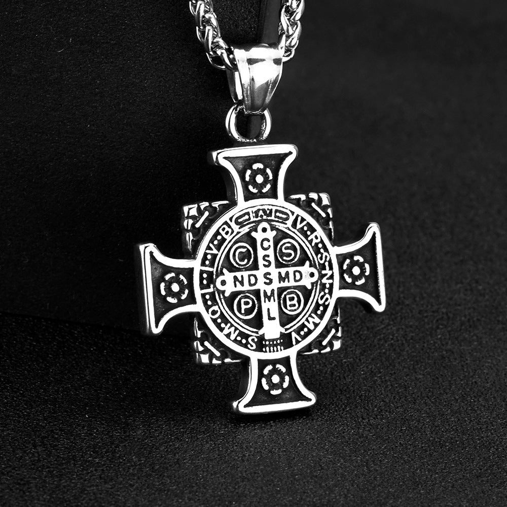 European And American Retro Men's Jewelry Stainless Steel Pendant Necklace