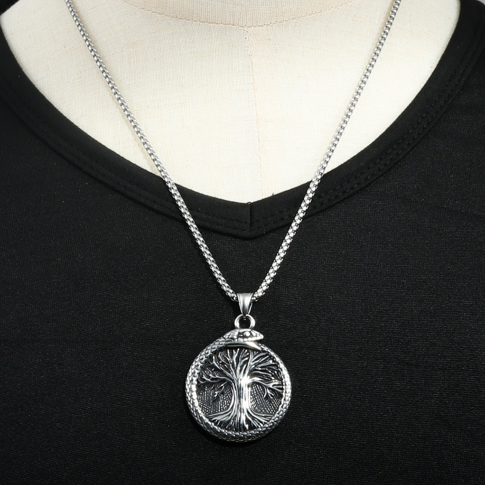 European And American Stainless Steel Tree Of Life Pendant