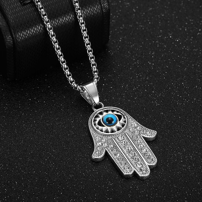 Rhinestone Necklace – Statement Fatima Hand