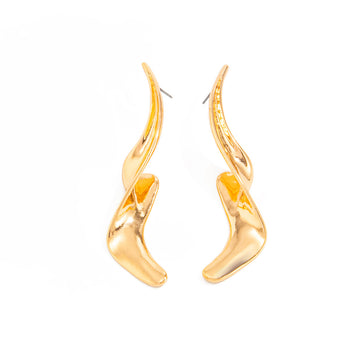 Planderful Vienna Verve Liquid Design Water Drop Earrings For Women Contemporary Stud Jewelry