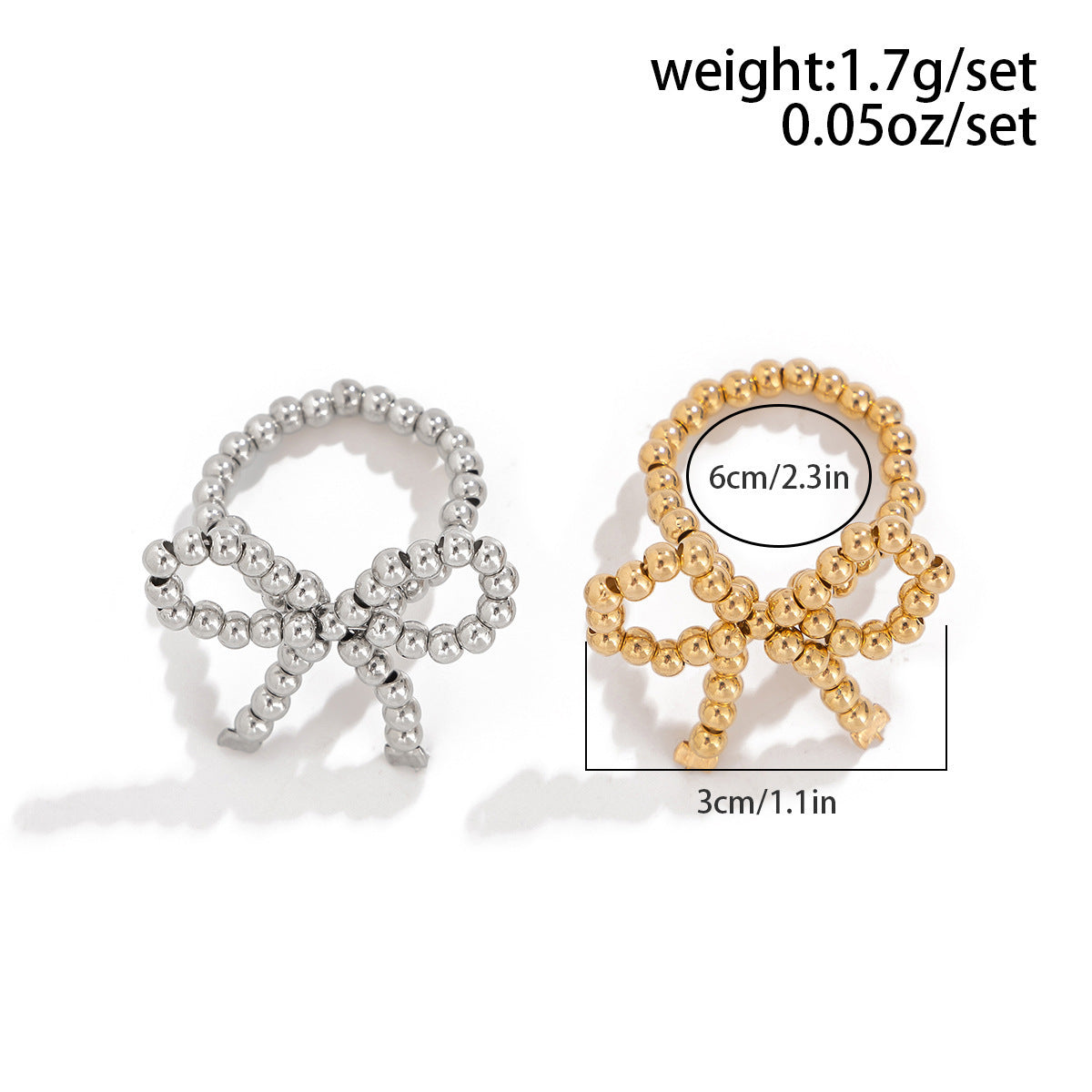 Planderful Bow Ring With Pearl Beads Metal Statement Ring For Women Vienna Verve