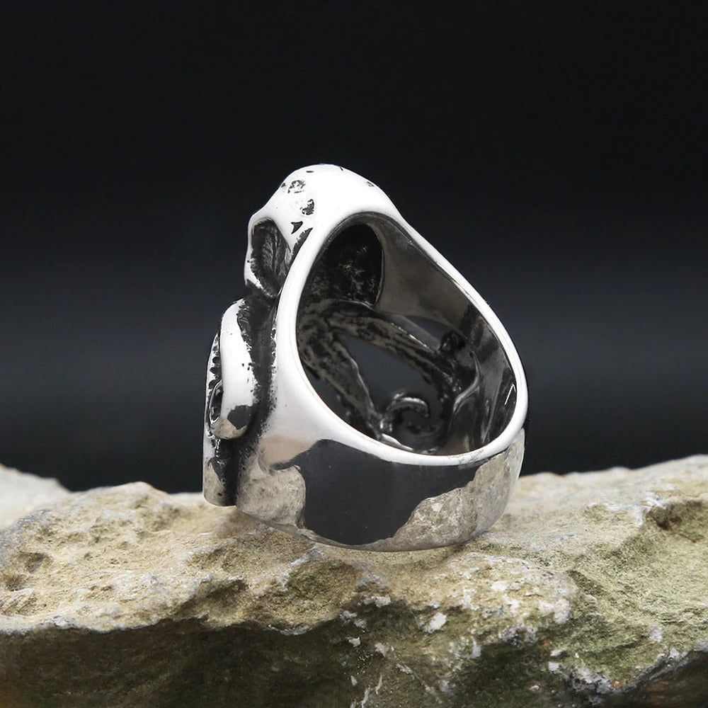 Vintage Octopus Stainless Steel Men's Ring