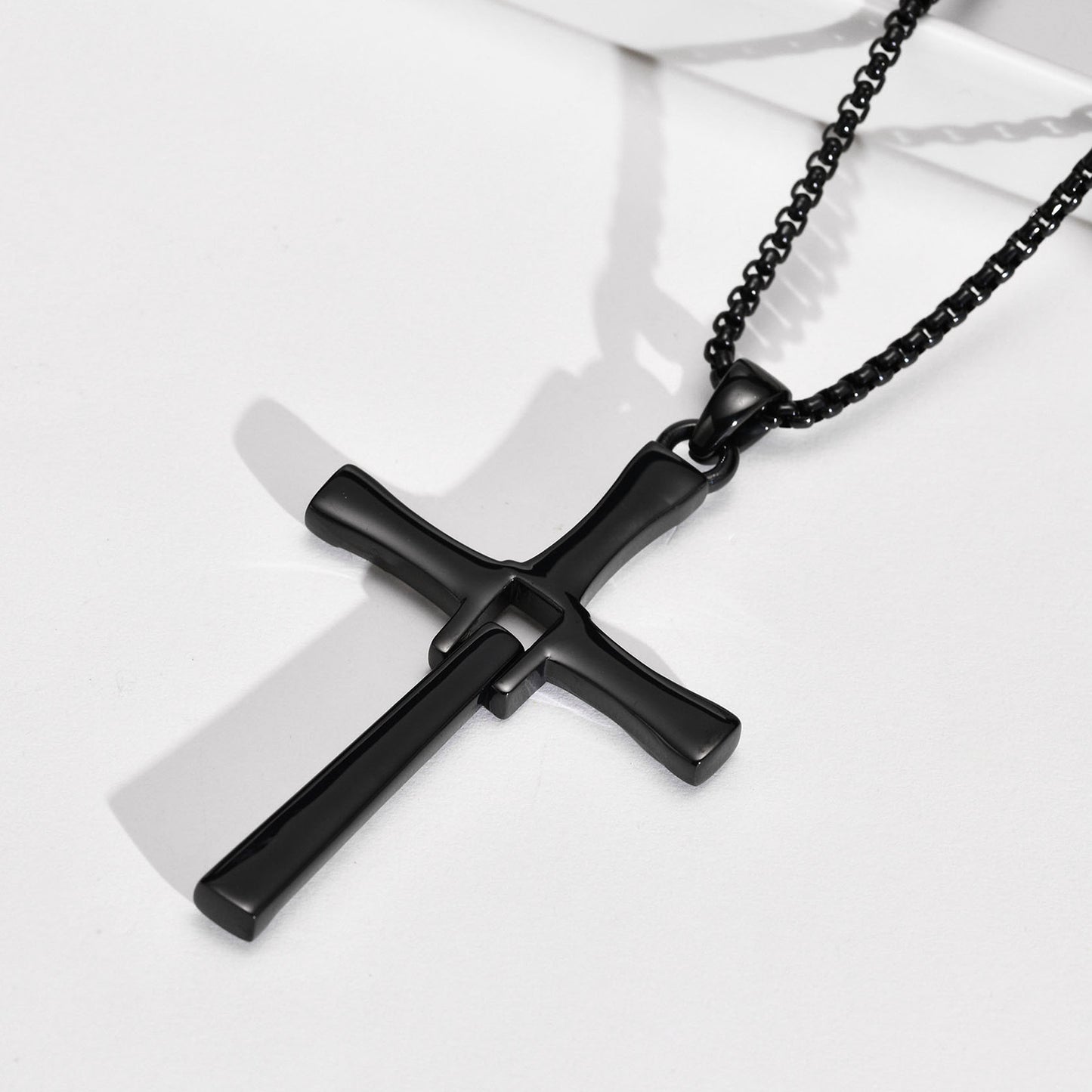 Cross-Border European And American Men's Jewelry Cross Pendant Necklace Zircon Hip-Hop Accessories For Men
