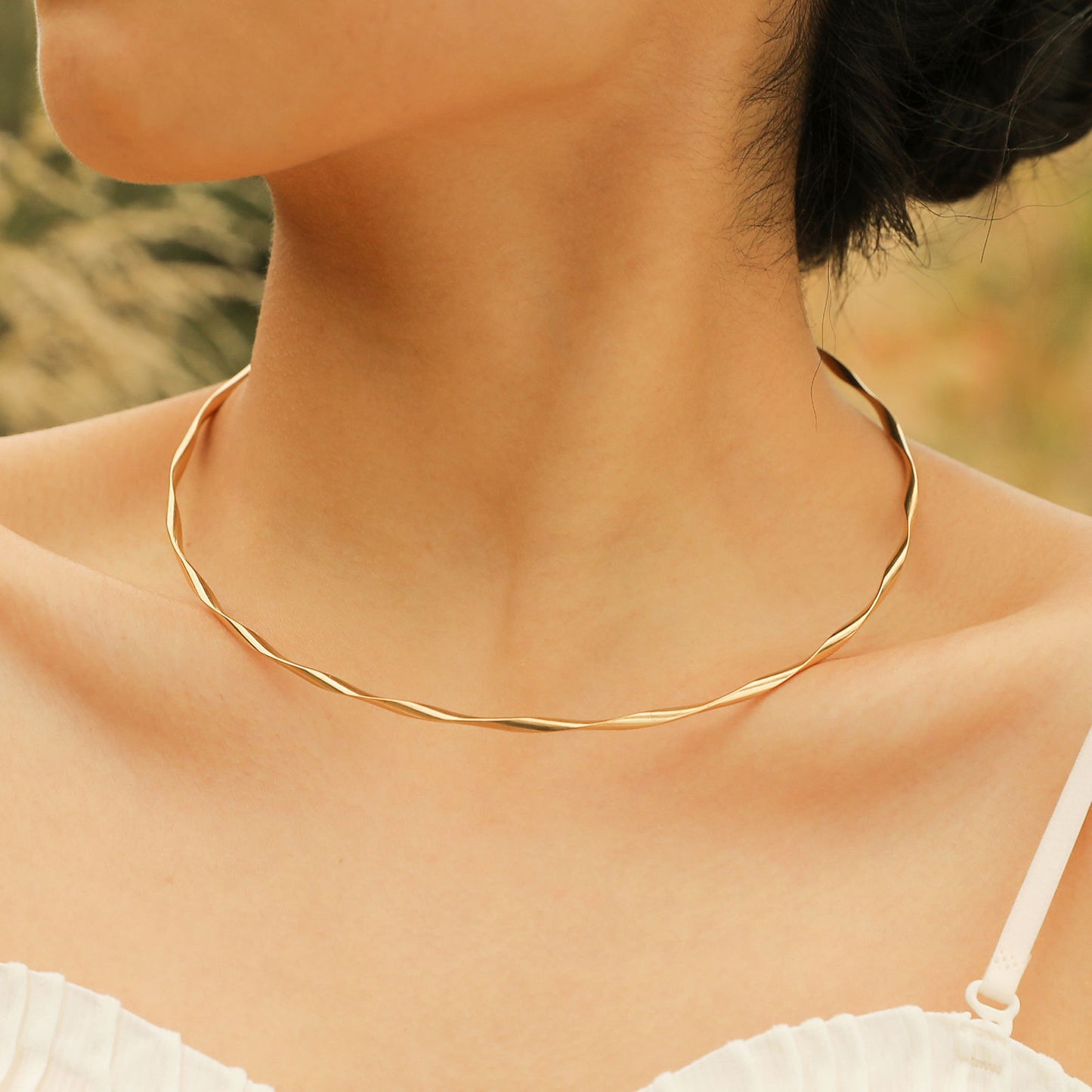 Necklaces Ladies Collar 18K Gold Fashion Twist Jewelry