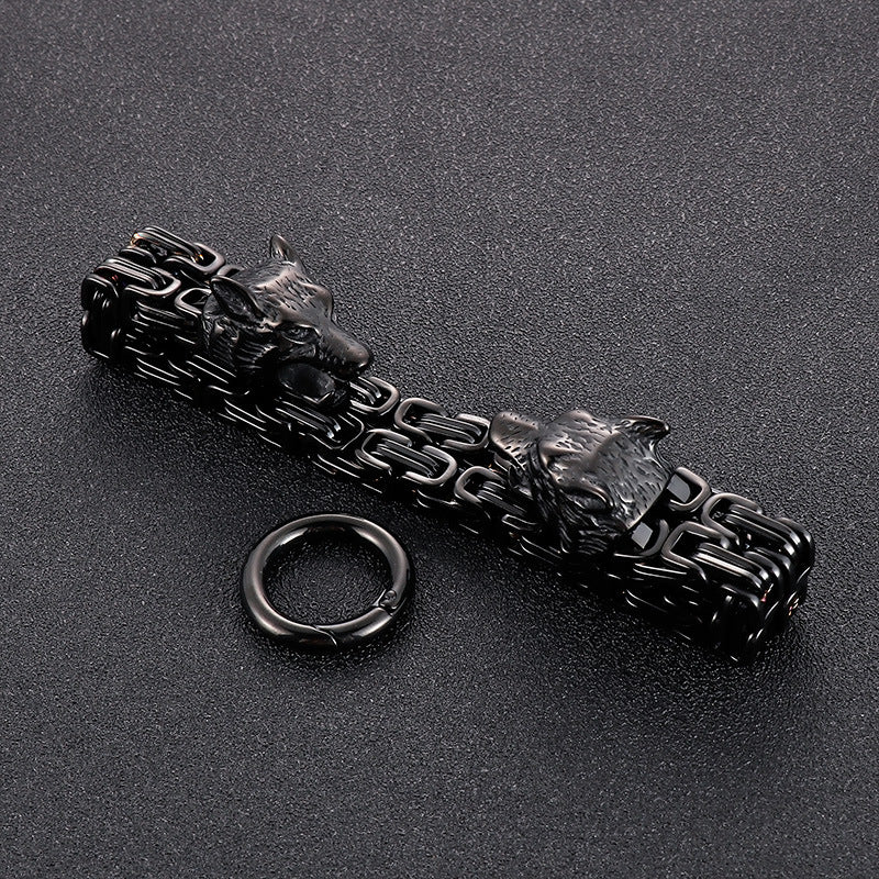 Double-Layer Emperor Chain – Trends Vacuum Electroplated Titanium Bracelet