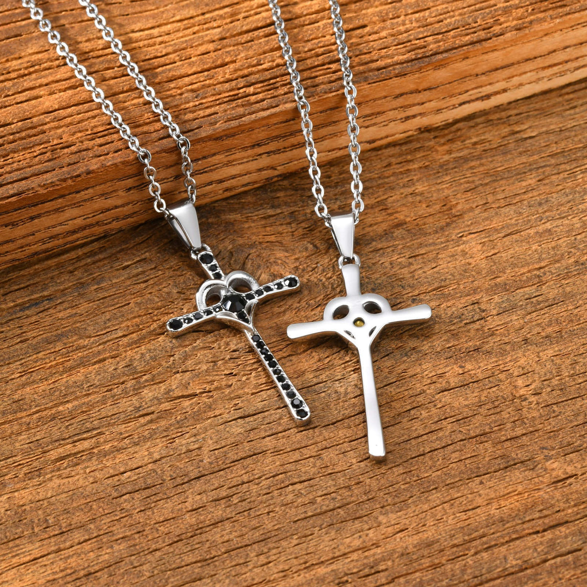 Cross Heart Stainless Steel Pendant