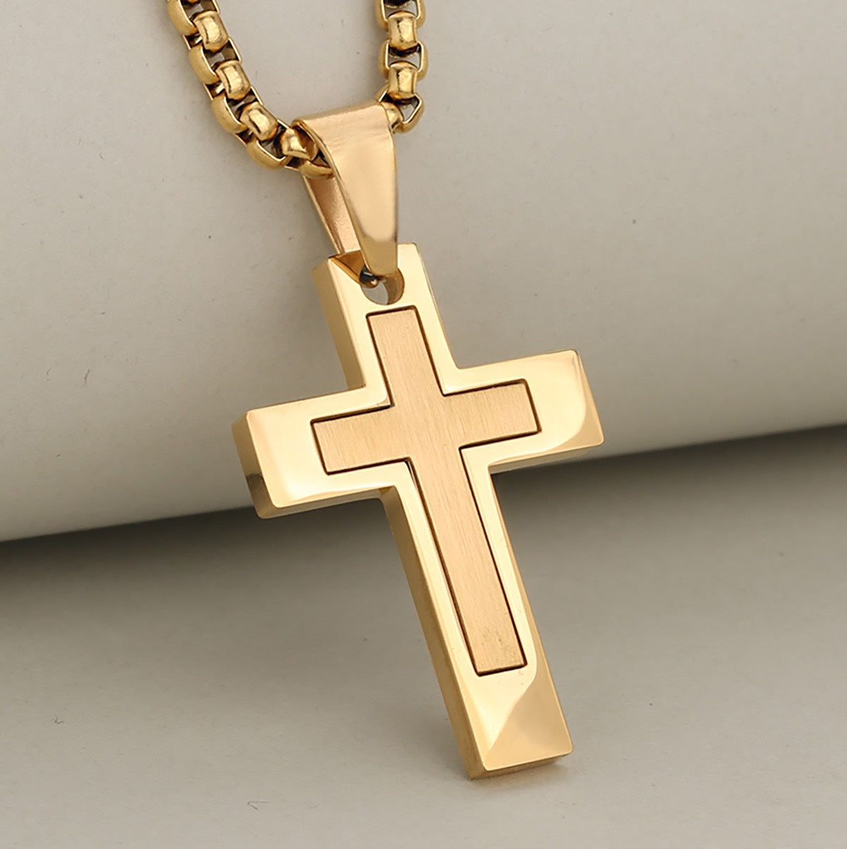 Planderful Titanium Steel Cross Necklace For Men Durable Everyday Wear Modern Urban Edge Premium Gift
