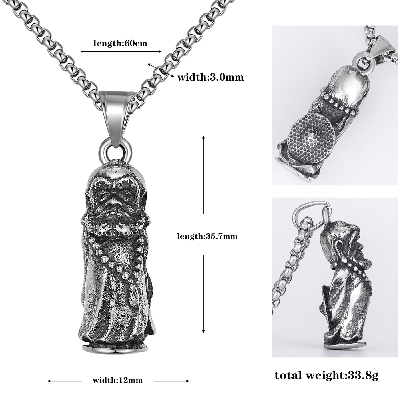 Steel Necklace - Vintage Men's Chinese Ethnic Style
