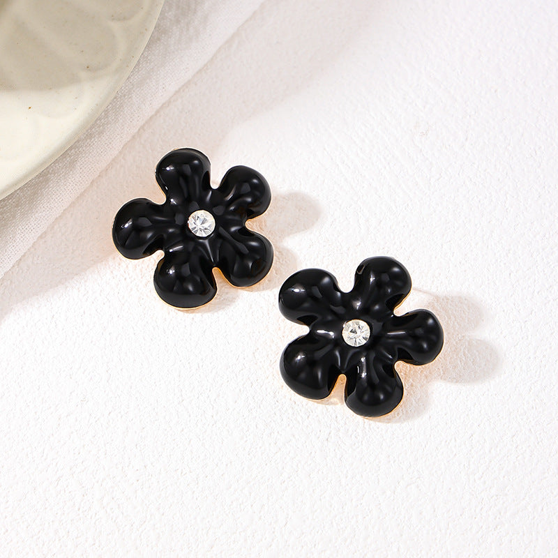 Planderful Vienna Verve Earrings – Summer Fresh Metal Color Zircon-Encrusted Design