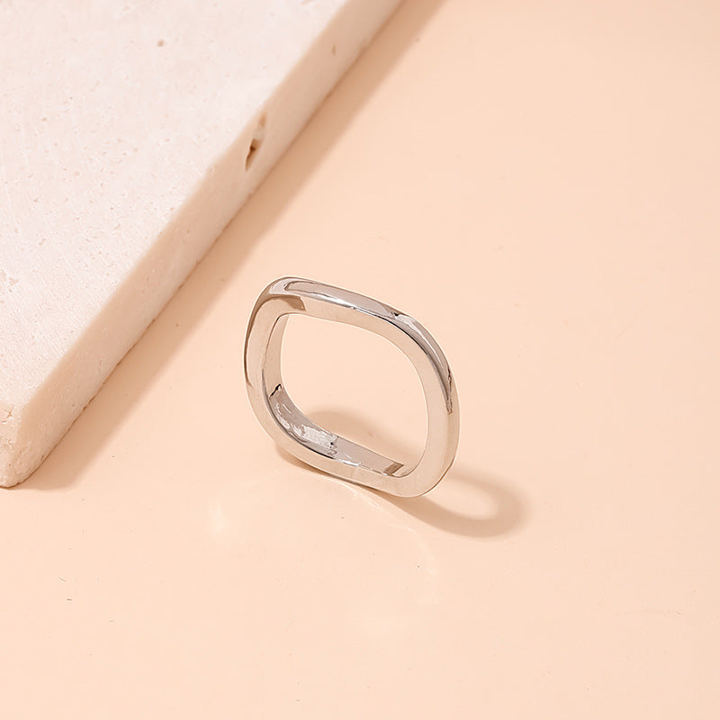 Heart Textured Metal Ring Set from Vienna Verve Collection