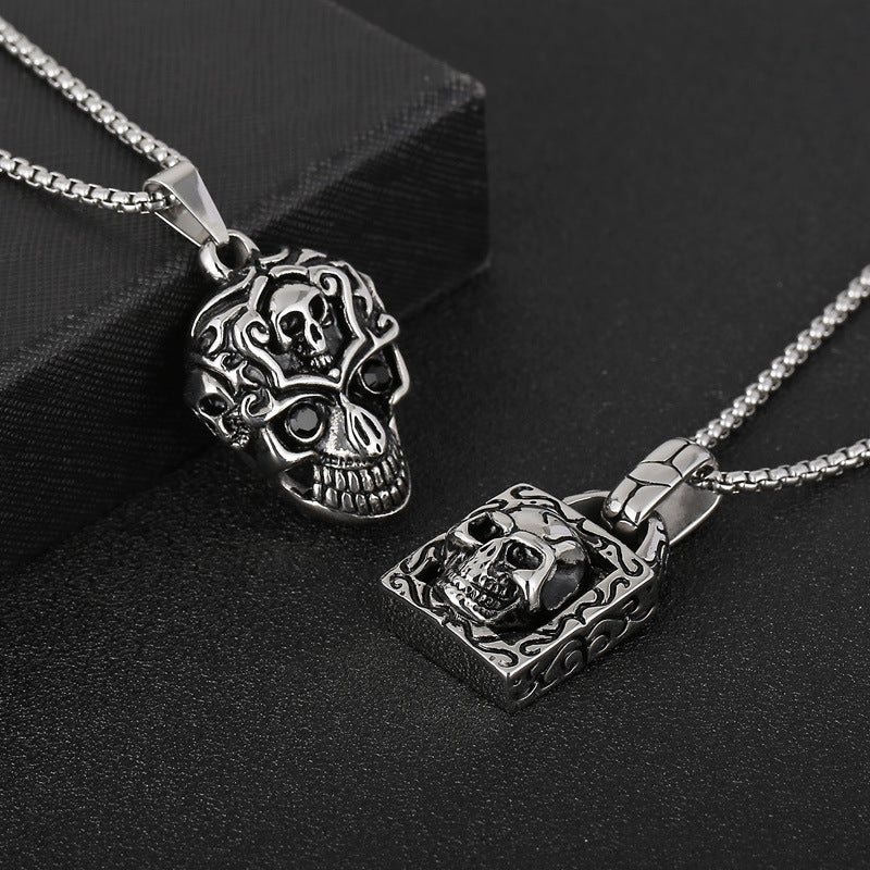 European Pirate Style Titanium Steel Men's Pendant with Vintage Charm