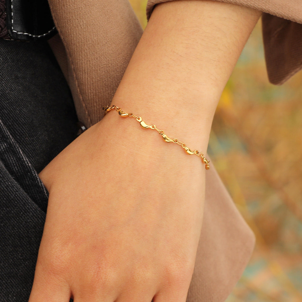 Gold-Plated Stainless Steel Bracelet Unisex